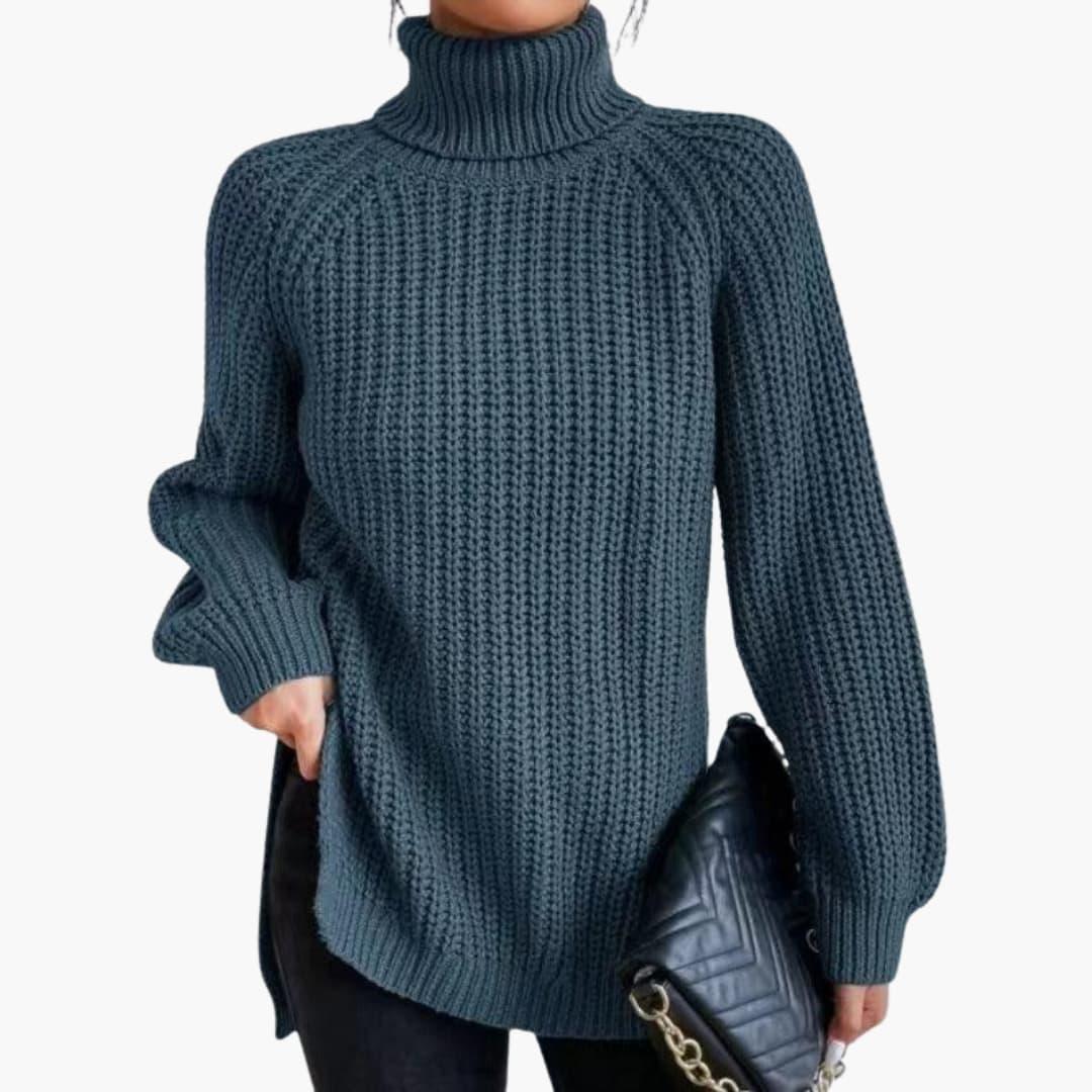 Elara | Women's Chunky Knit Turtleneck Oversized Sweater