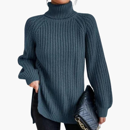 Elara | Women's Chunky Knit Turtleneck Oversized Sweater