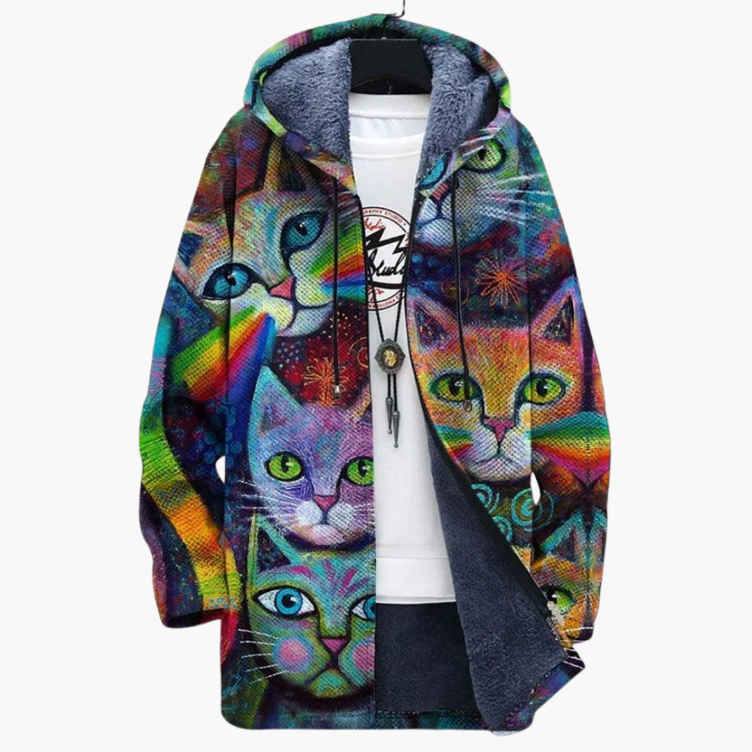 Marlowe | Women's Hooded Fleece-Lined Zip-Up Graphic Hoodie