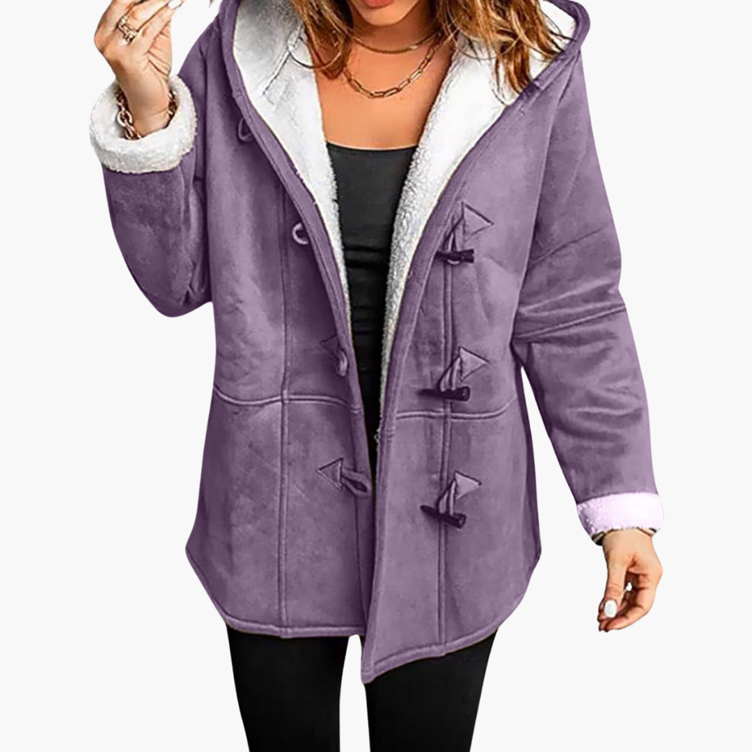 Aveline | Women's Hooded Toggle Fleece-Lined Winter Coat