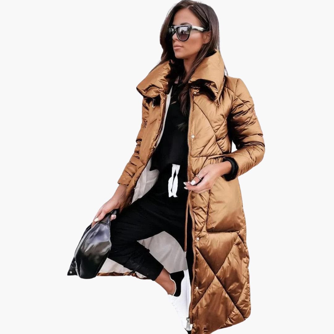 Aria | Women's Long Quilted Padded Puffer Coat