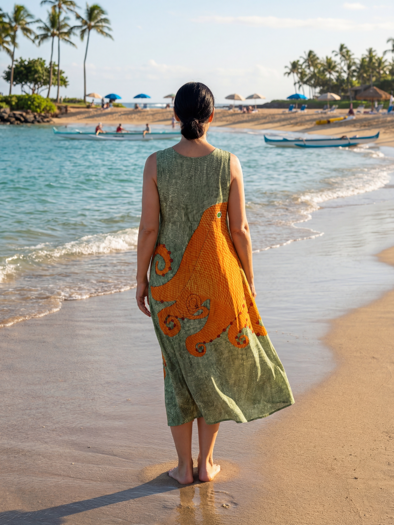 Ronan | Women's Sleeveless Summer Beach Midi Dress