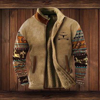 Wyndham | Men's Western Aztec Print Zip-Up Bomber Jacket