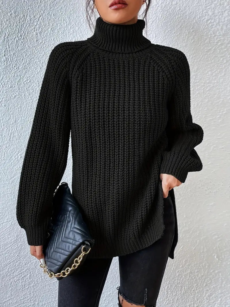 Roslyn | Women's Chunky Knit Turtleneck Sweater