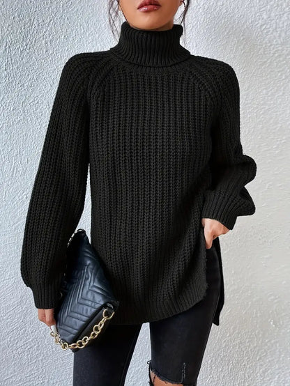 Roslyn | Women's Chunky Knit Turtleneck Sweater
