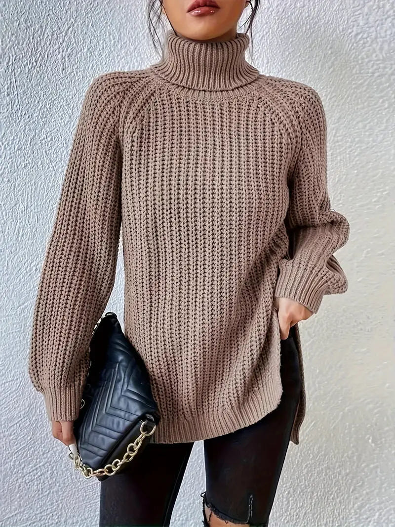 Roslyn | Women's Chunky Knit Turtleneck Sweater