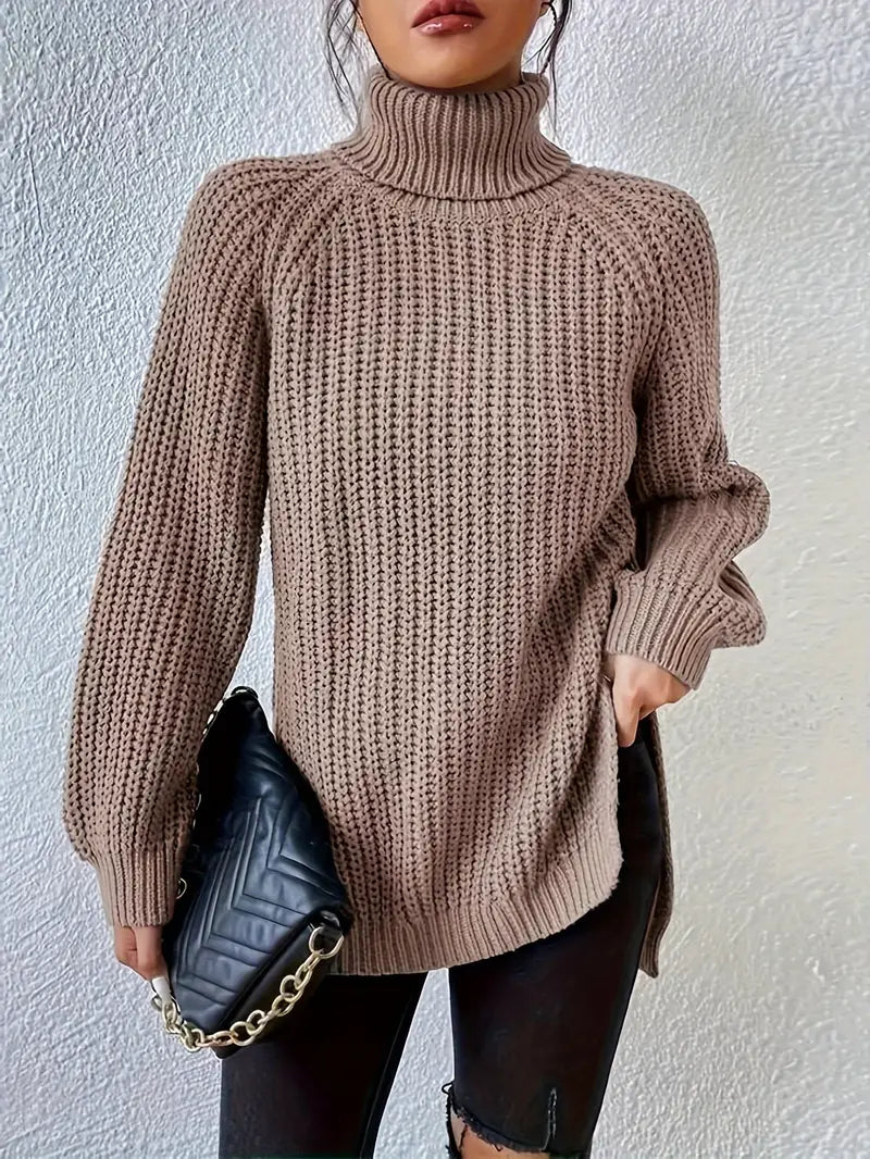Roslyn | Women's Chunky Knit Turtleneck Sweater