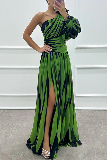 Whitmore | Women's One Shoulder Pleated Evening Wedding Guest Maxi Dress