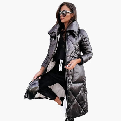 Aria | Women's Long Quilted Padded Puffer Coat