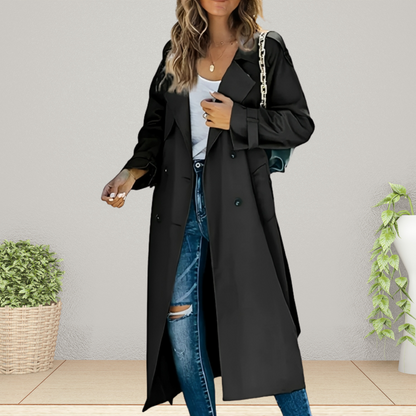 Elodra | Women's Mid-Season Double-Breasted Trench Coat