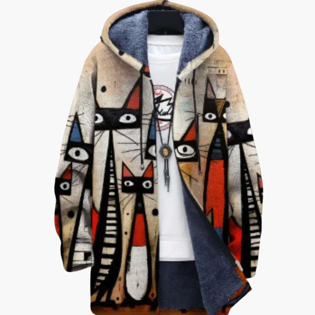 Marlowe | Women's Hooded Fleece-Lined Zip-Up Graphic Hoodie