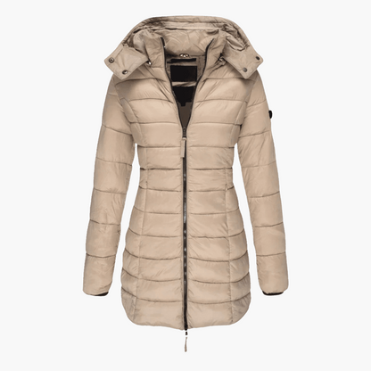 Marlowe | Women's Hooded Quilted Tailored Puffer Coat