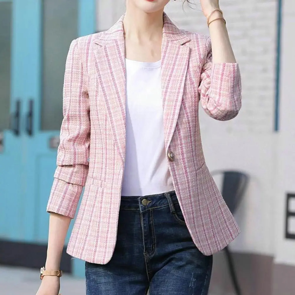 Rhian | Women's Striped Single-Button Tailored Blazer