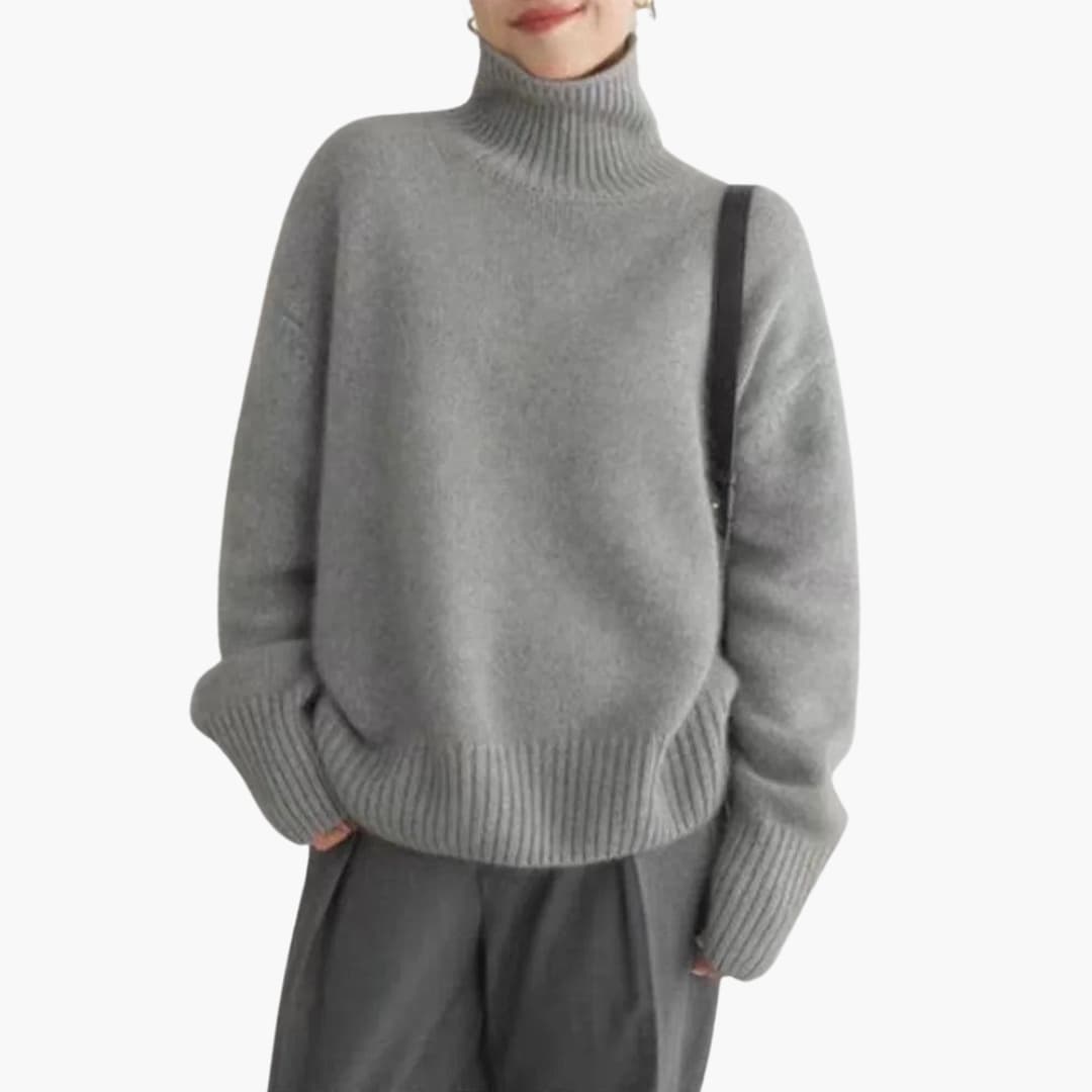 Marlowe | Women's Turtleneck Ribbed Knit Sweater