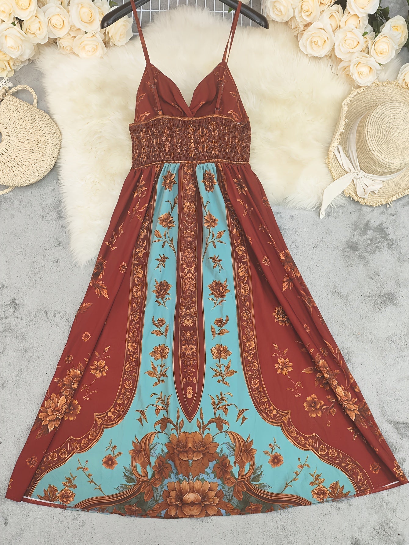 Seraphina | Women's Boho Floral Cami Maxi Dress