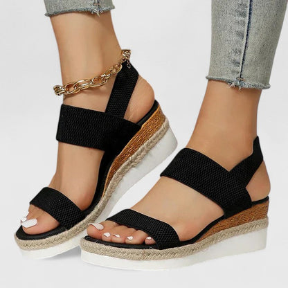 Merill | Espadrille Wedge Sandals Orthopedic Elastic Strap