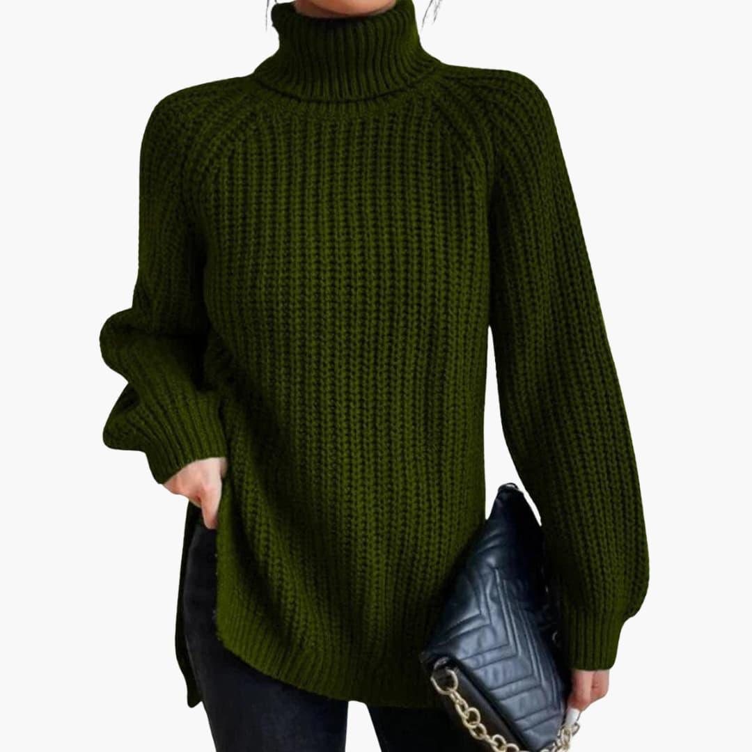 Elara | Women's Chunky Knit Turtleneck Oversized Sweater