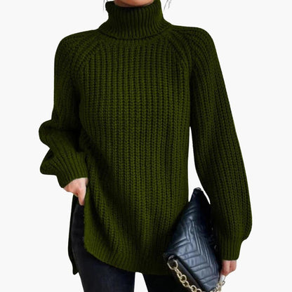 Elara | Women's Chunky Knit Turtleneck Oversized Sweater