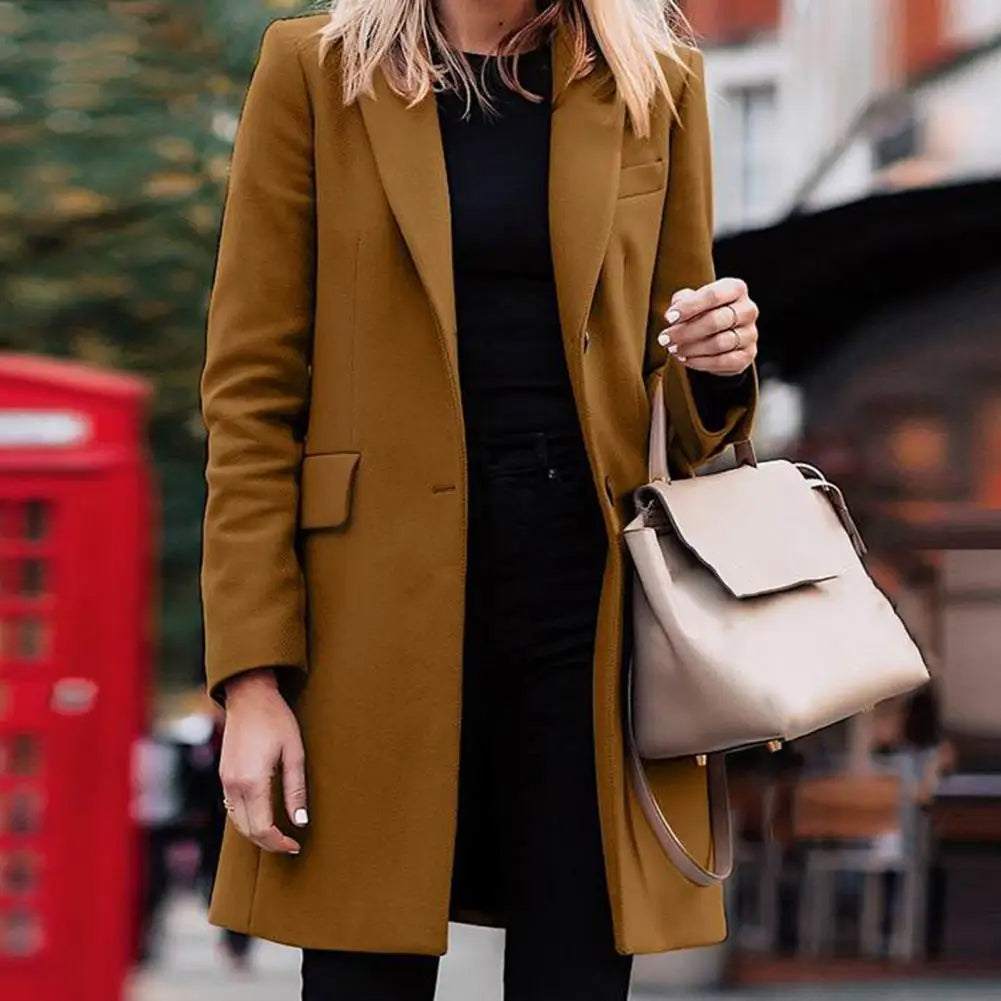 Beatrix | Women's Longline Tailored Wool-Blend Coat