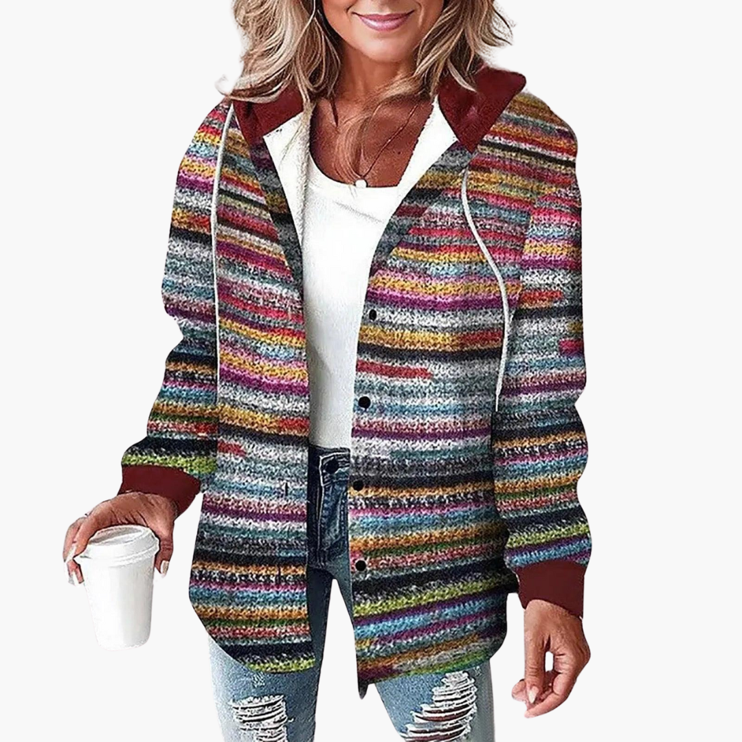 Harper | Women's Plaid Hooded Button-Up Shacket