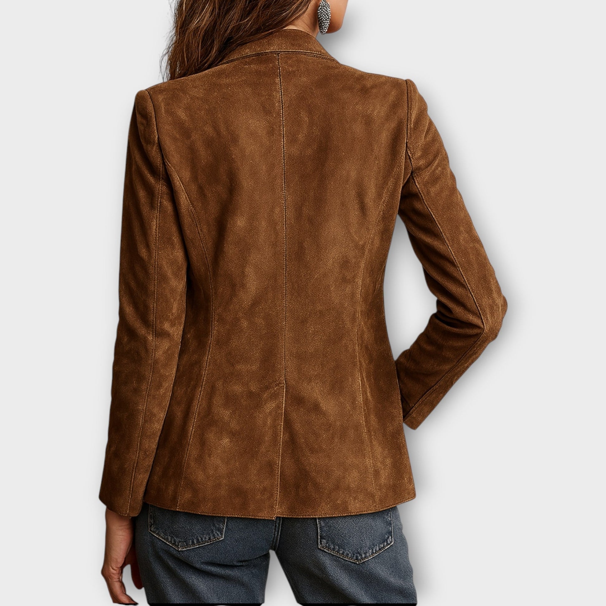 Rosewood | Women's Vintage Suede-Look Tailored Notch Lapel Blazer