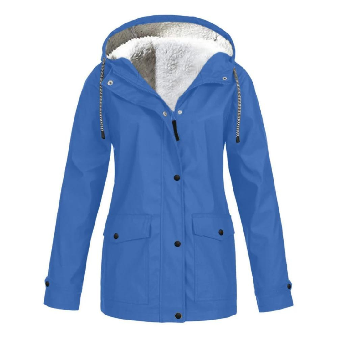 Amberly | Women's Fleece Lined Hooded Windproof Winter Rain Jacket