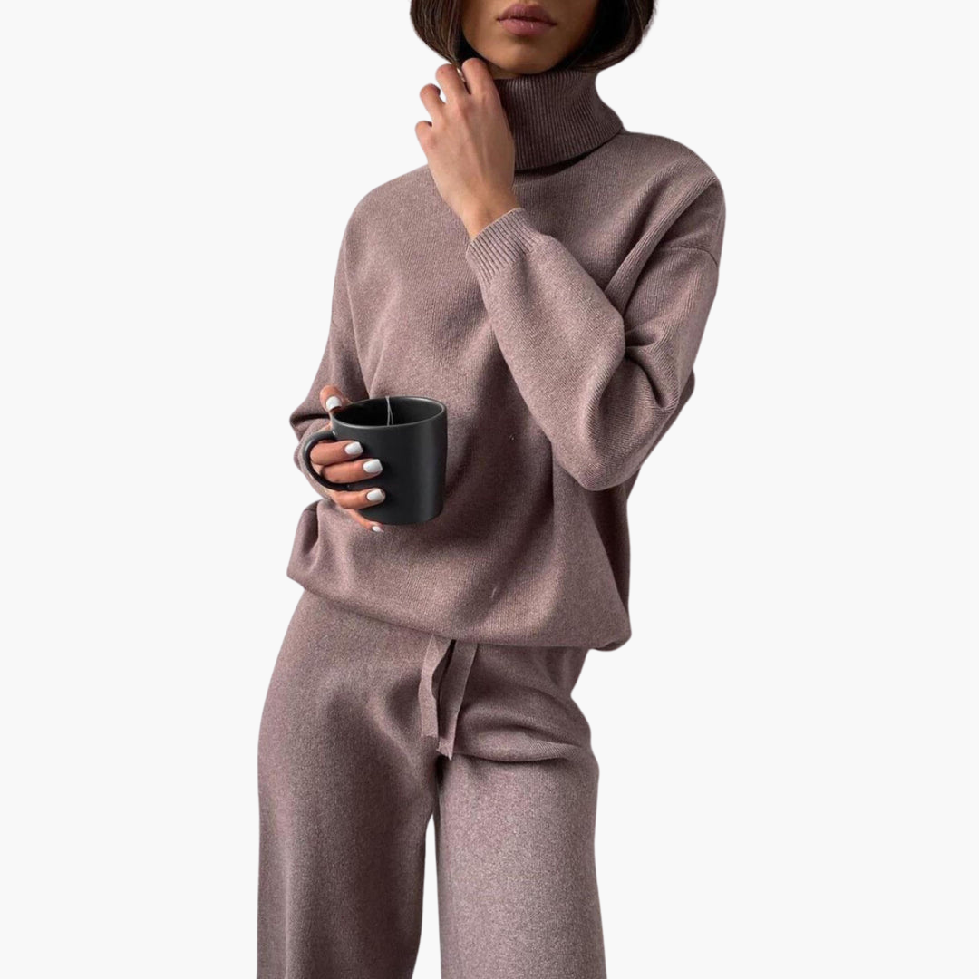 Marlowe | Women's Knitted Turtleneck Lounge Set