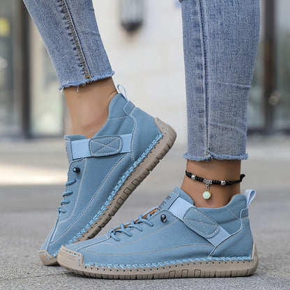 Tamsin | Women's Stitch Detail Lace Up Comfortable Flat Sneaker