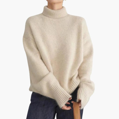 Marlowe | Women's Turtleneck Ribbed Knit Sweater