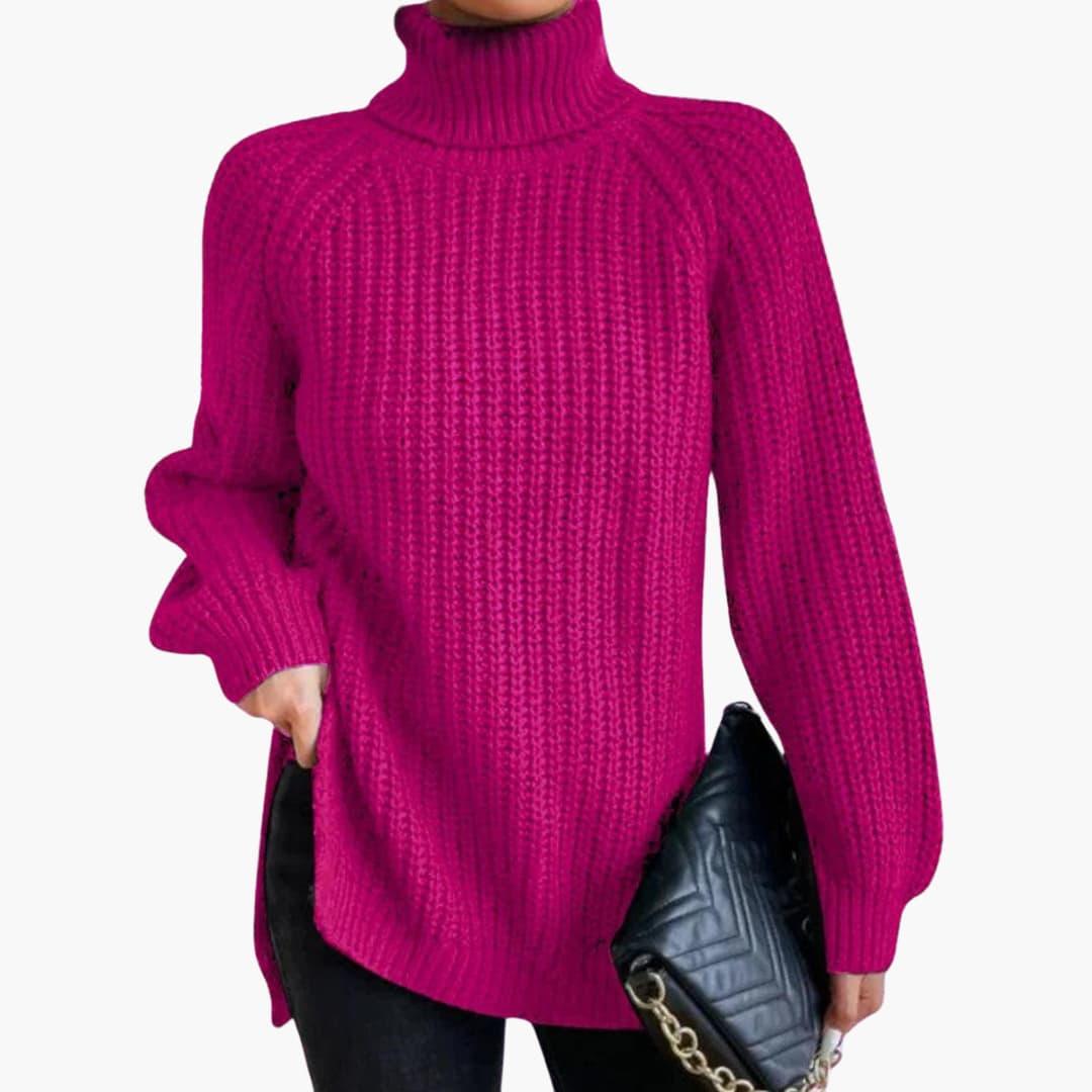 Elara | Women's Chunky Knit Turtleneck Oversized Sweater