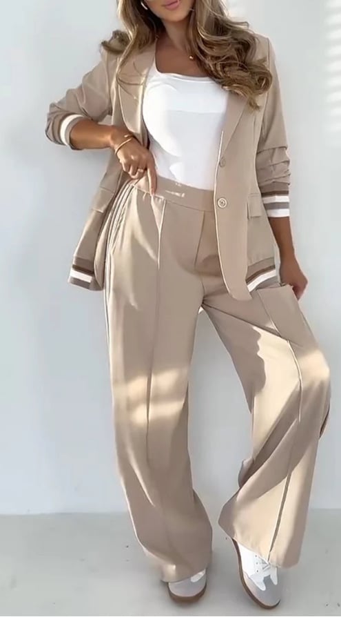 Rosalyn | Women's Tailored Wide-Leg Blazer Trouser Set