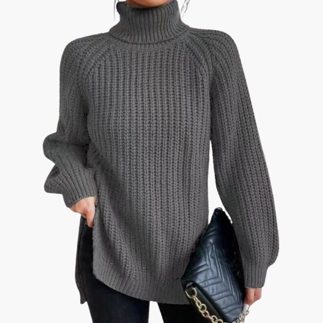 Elara | Women's Chunky Knit Turtleneck Oversized Sweater