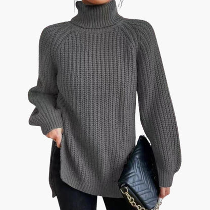 Elara | Women's Chunky Knit Turtleneck Oversized Sweater