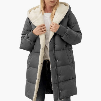 Marlowe | Women's Hooded Sherpa-Lined Longline Puffer Coat