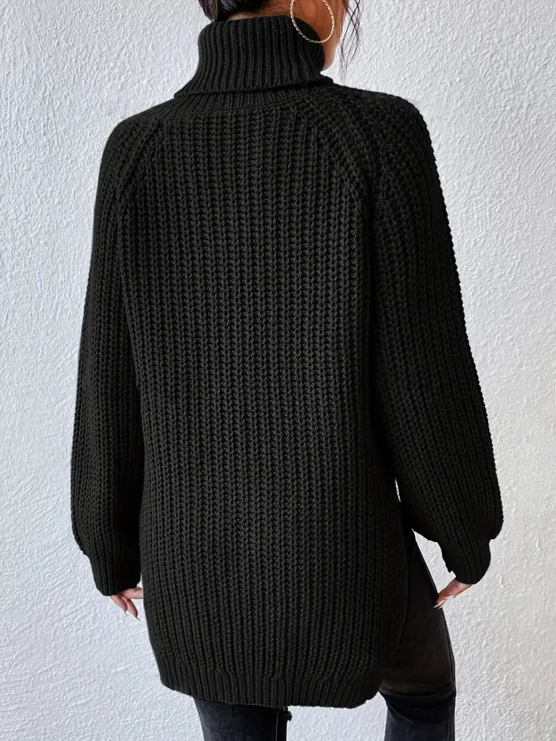 Roslyn | Women's Chunky Knit Turtleneck Sweater