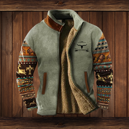 Wyndham | Men's Western Aztec Print Zip-Up Bomber Jacket
