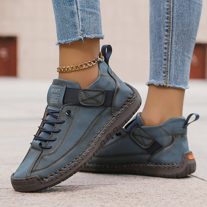 Tamsin | Women's Stitch Detail Lace Up Comfortable Flat Sneaker