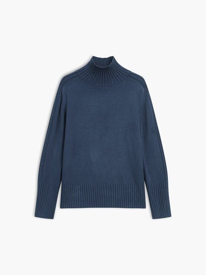 Yvaine | Women's Ribbed Turtleneck Cable Knit Pullover Sweater