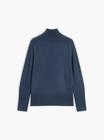 Yvaine | Women's Ribbed Turtleneck Cable Knit Pullover Sweater