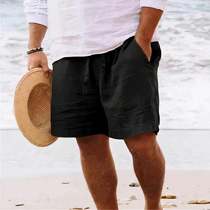 Luca | Men's Linen Blend Shorts Drawstring Casual Relaxed Fit