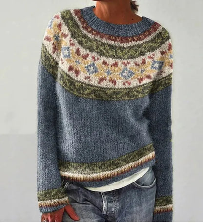 Ingrid | Women's Nordic Fair Isle Colourful Knit Sweater