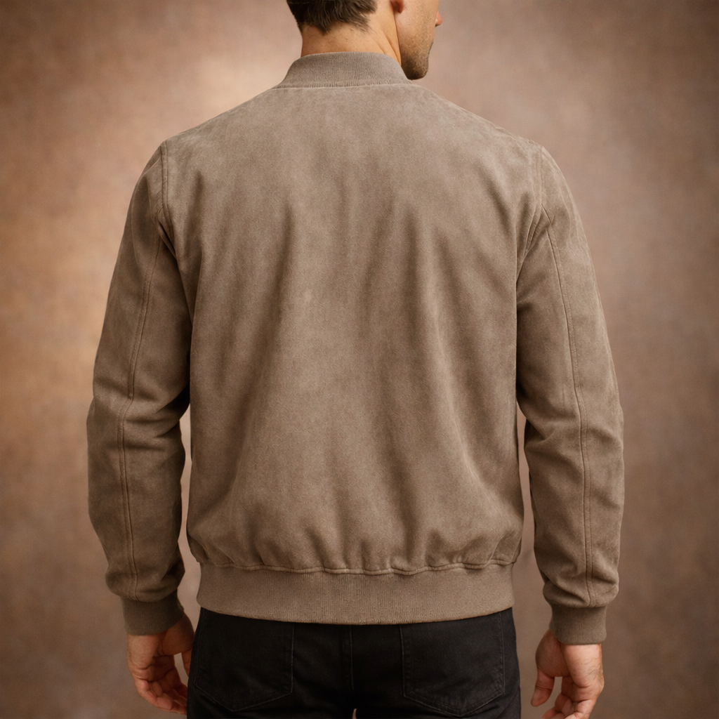 Emmett | Men's Suede Bomber Smart Casual Lightweight Jacket