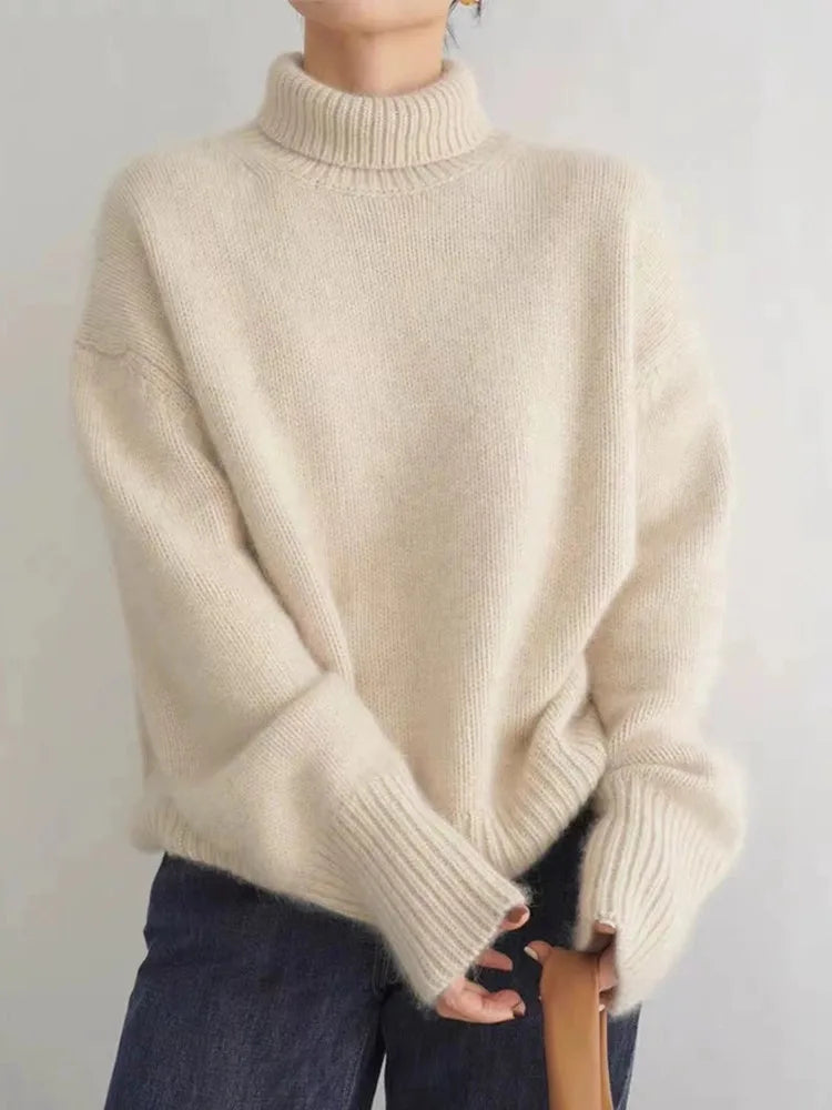 Marlowe | Women's Rollneck Soft Knit Semi-Fit Sweater