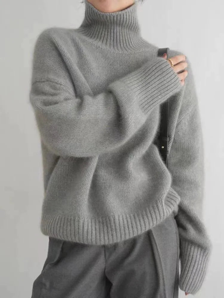 Marlowe | Women's Rollneck Soft Knit Semi-Fit Sweater