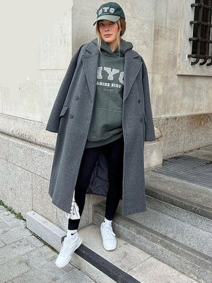 Rosemary | Women's Longline Wool Blend Trench Coat