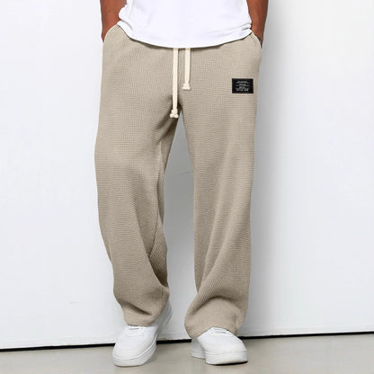 Wesley | Men's Relaxed Fit Drawstring Wide Leg Casual Pant