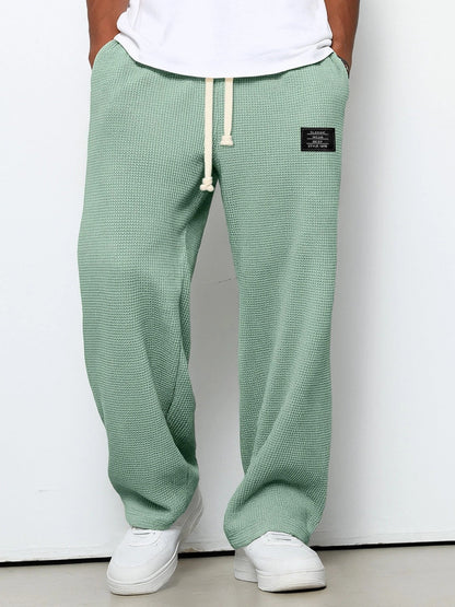Wesley | Men's Relaxed Fit Drawstring Wide Leg Casual Pant
