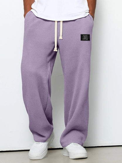Wesley | Men's Relaxed Fit Drawstring Wide Leg Casual Pant