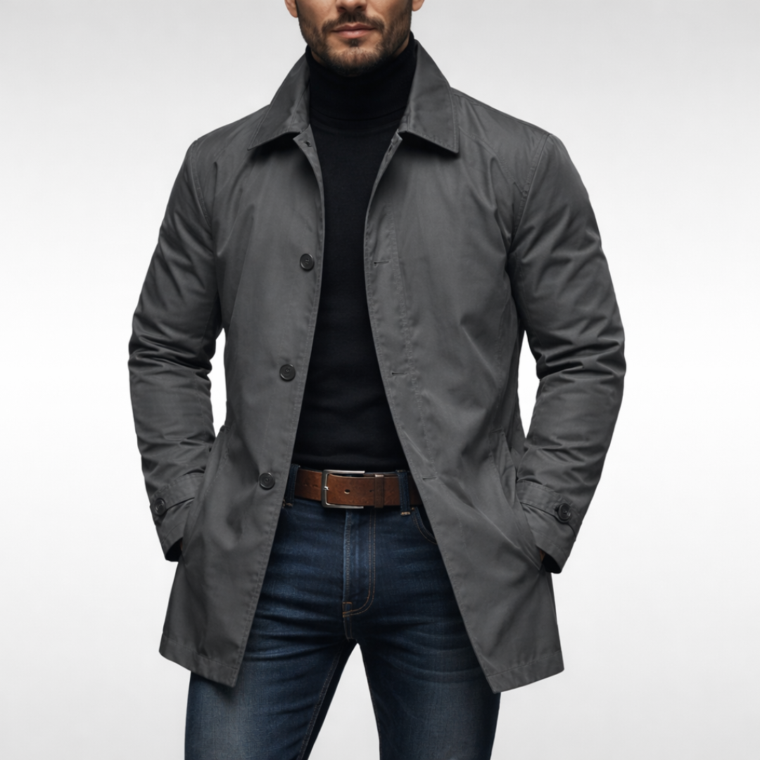 Silas | Men's All Weather Water Repellent Collared Jacket