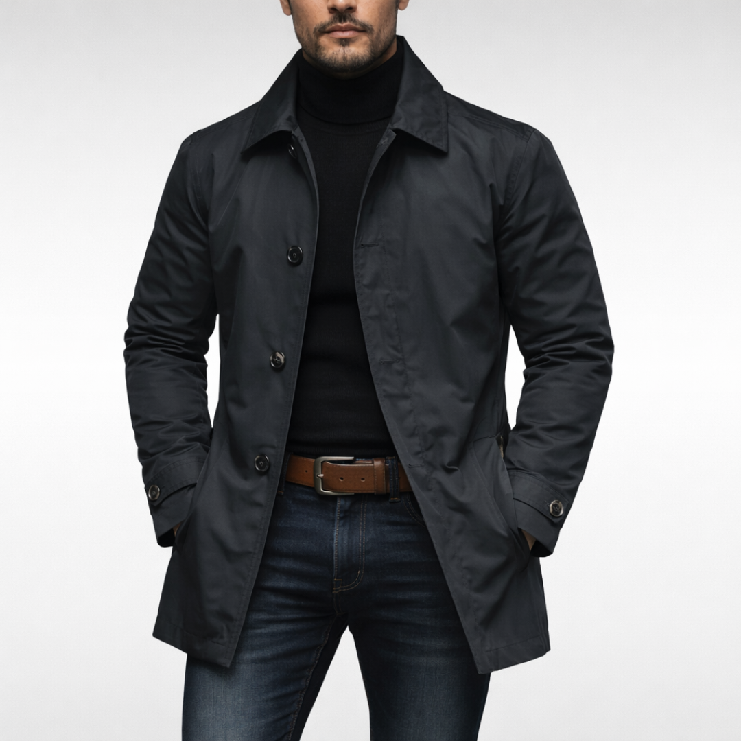 Silas | Men's All Weather Water Repellent Collared Jacket